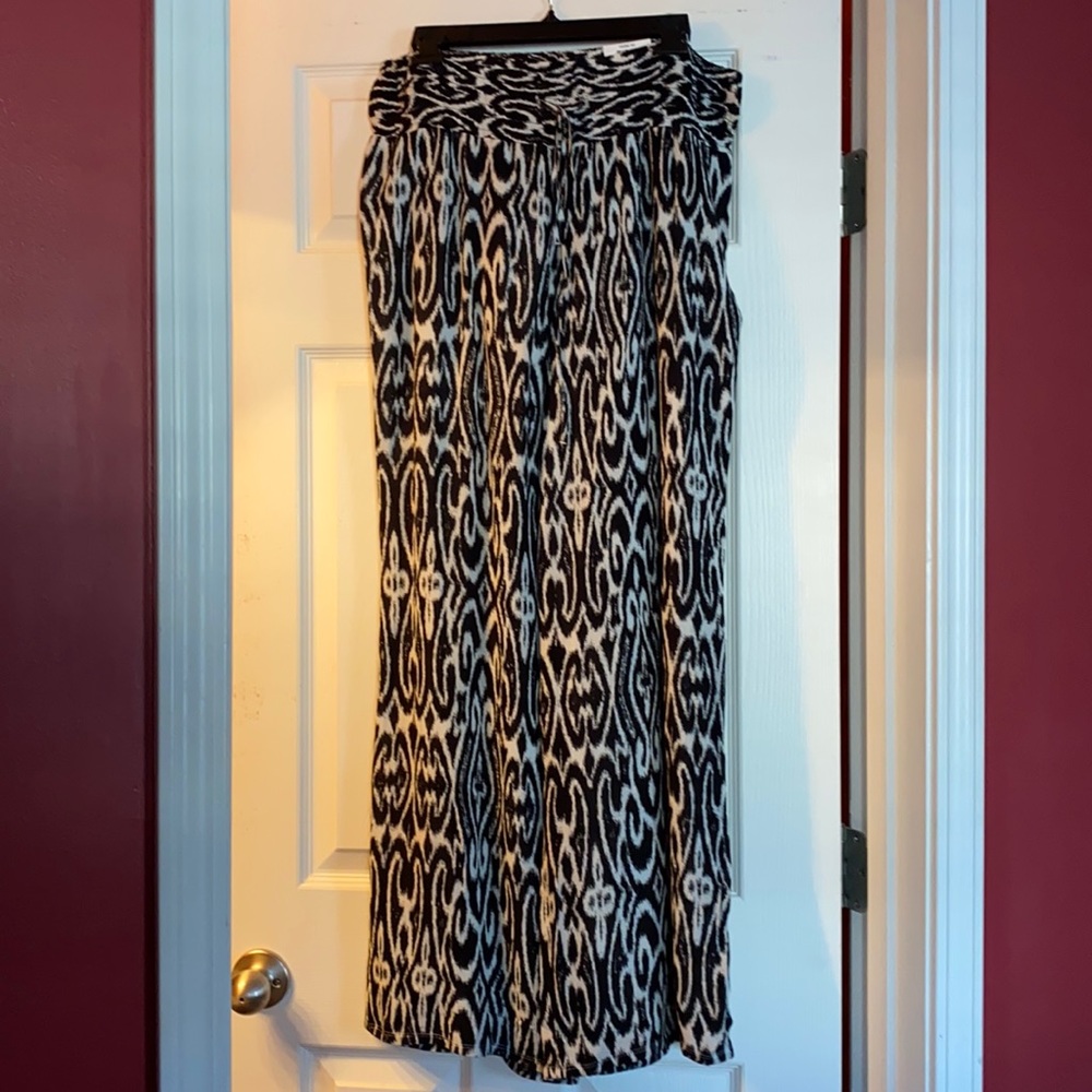 Black and White Wide Leg Pants